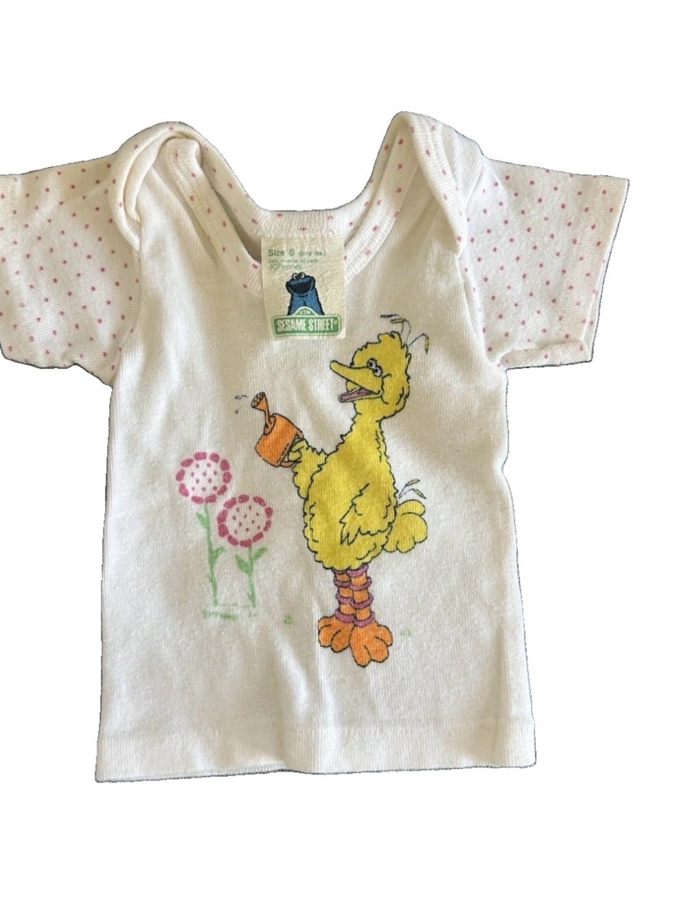 Vintage Sesame Street Big Bird Baby Shirt JCPenney Size S